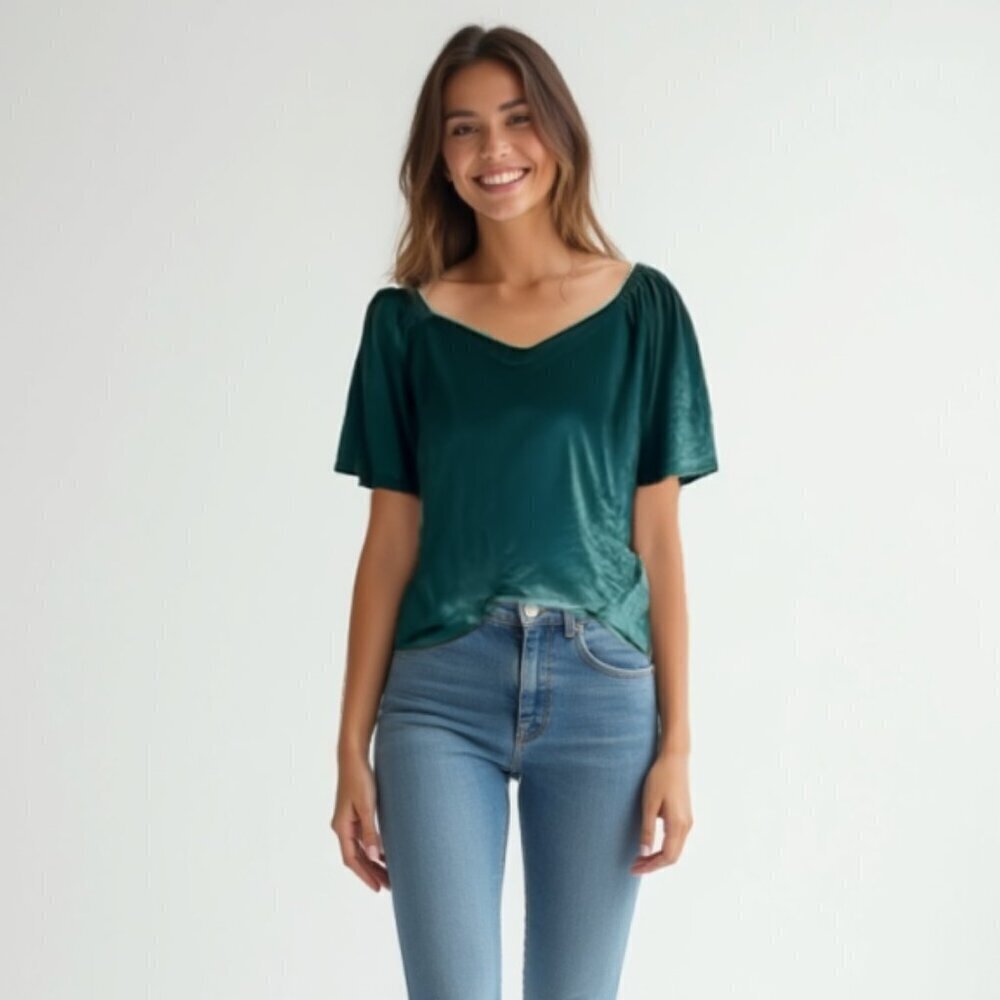 🌟NWT Ricki’s  velvet top S